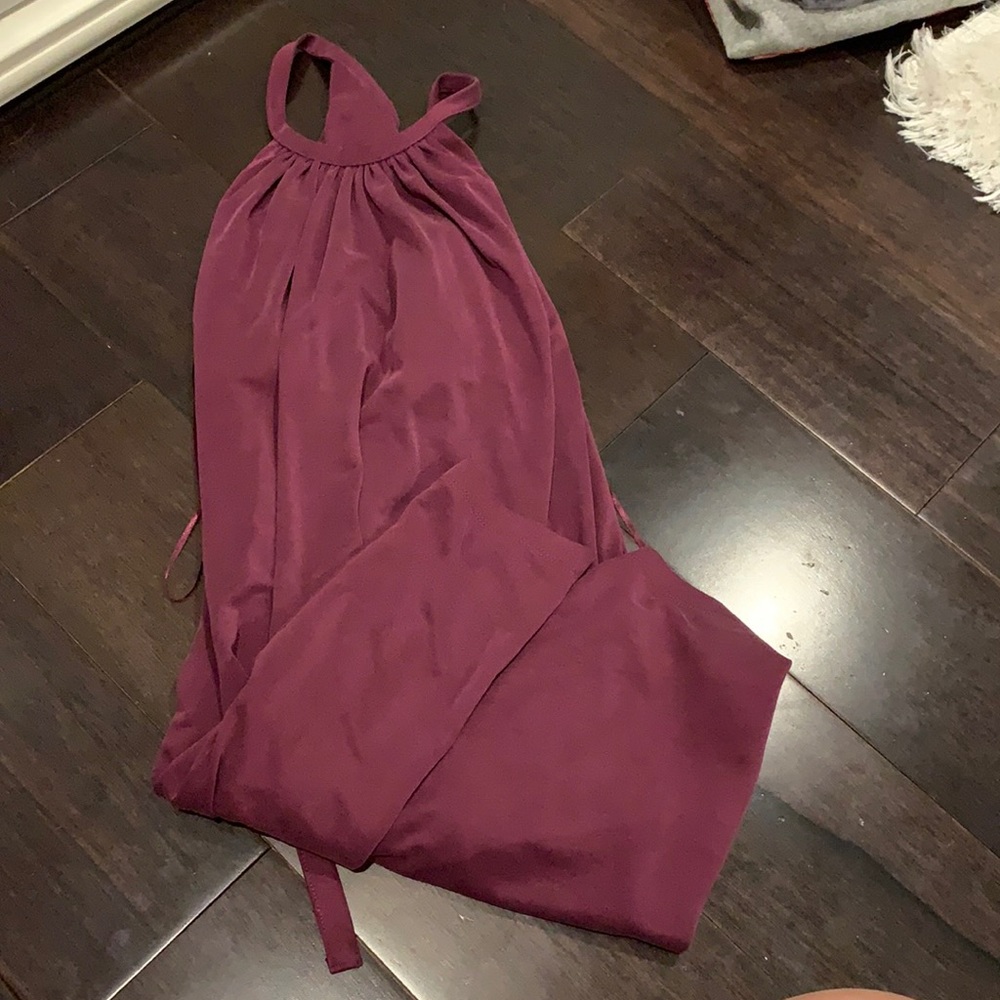 plum colored dress